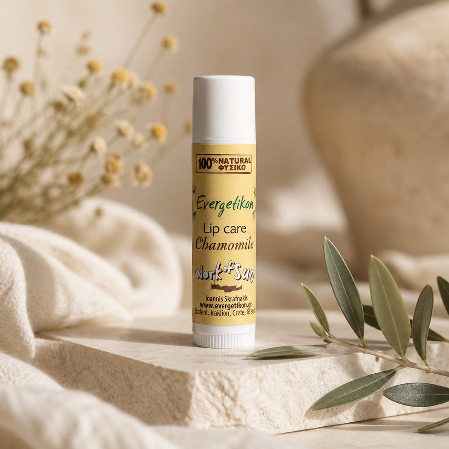 Lippenbalsem met bijenwas en kamille - 100% natuurlijk - Evergetikon