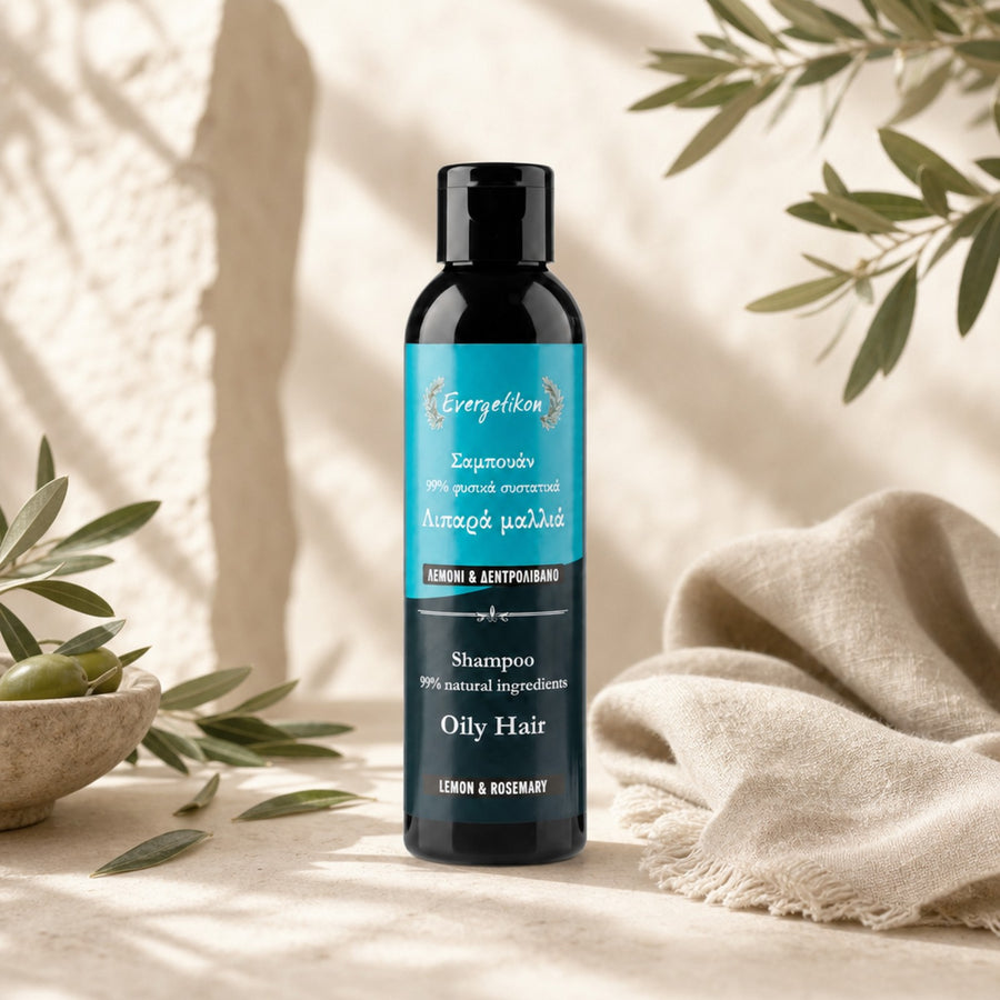 Natuurlijke shampoo voor vet haar - Evergetikon
